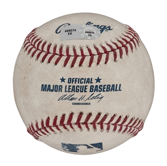 2013 Albert Pujols Game Used Baseball For Single On 7/9/2013 Off Travis Wood (MLB Authenticated)
